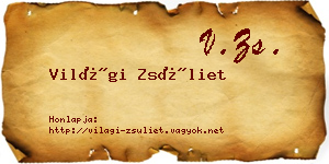 Világi Zsüliet névjegykártya